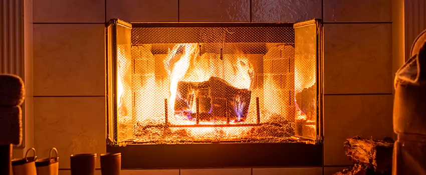 Mendota Hearth Landscape Fireplace Installation in Biddeford, Maine