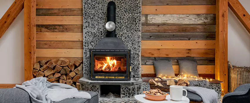 Thelin Hearth Products Direct Vent Gas Stove Fireplace Inspection in Biddeford, Maine